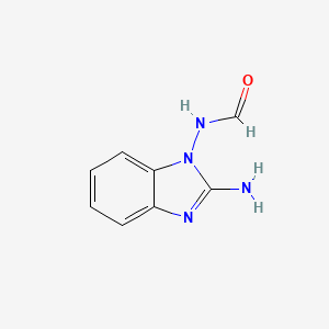 molecular formula C8H8N4O B15197676 N-(2-Amino-1H-benzimidazol-1-yl)formamide 