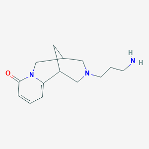 molecular formula C14H21N3O B1519771 3-(3-Aminopropyl)-1,2,3,4,5,6-hexahydro-8H-1,5-methanopyrido[1,2-a][1,5]diazocin-8-one CAS No. 29047-52-7