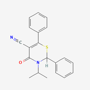 3-Isopropyl-4-oxo-2,6-diphenyl-3,4-dihydro-2H-1,3-thiazine-5-carbonitrile