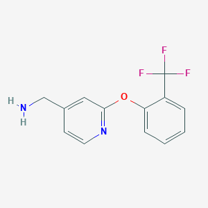 {2-[2-(Trifluoromethyl)phenoxy]pyridin-4-yl}methanamine