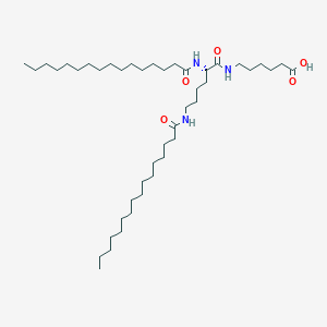 molecular formula C44H85N3O5 B15197776 (S)-6-(2,6-Dipalmitamidohexanamido)hexanoic acid 