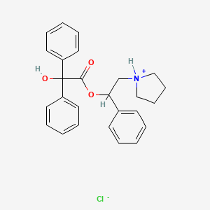 (1-phenyl-2-pyrrolidin-1-ium-1-ylethyl) 2-hydroxy-2,2-diphenylacetate;chloride