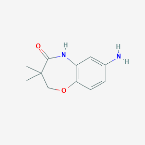 molecular formula C11H14N2O2 B1519786 7-Amino-3,3-dimethyl-2,5-dihydro-1,5-benzoxazepin-4-one CAS No. 1170815-20-9