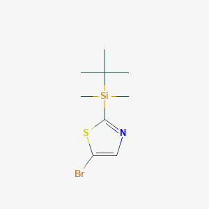 molecular formula C9H16BrNSSi B1519788 5-溴-2-(叔丁基二甲基硅基)噻唑 CAS No. 1092351-70-6