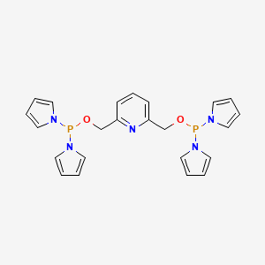 molecular formula C23H23N5O2P2 B15197887 2,6-Bis(((di(1H-pyrrol-1-yl)phosphanyl)oxy)methyl)pyridine 