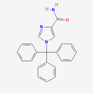 molecular formula C23H19N3O B15197890 1-Trityl-1H-imidazole-4-carboxamide 