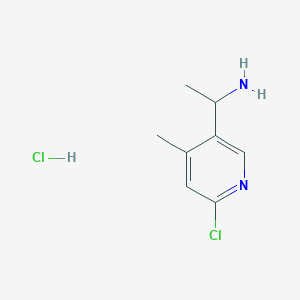 1-(6-Chloro-4-methylpyridin-3-yl)ethan-1-amine hydrochloride