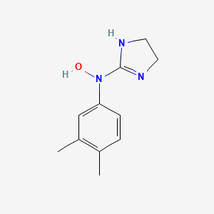 molecular formula C11H15N3O B15197908 N-(4,5-dihydro-1H-imidazol-2-yl)-N-(3,4-dimethylphenyl)hydroxylamine 