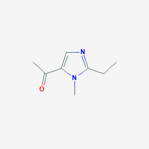 molecular formula C8H12N2O B15197915 1-(2-Ethyl-1-methyl-1H-imidazol-5-yl)ethanone 