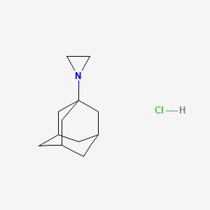 molecular formula C12H20ClN B15197923 Aziridine, 1-(1-adamantyl)-, hydrochloride CAS No. 102585-87-5