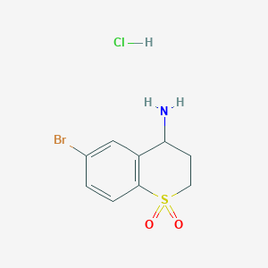 molecular formula C9H11BrClNO2S B1519794 4-Amino-6-bromothiochroman 1,1-dioxide hydrochloride CAS No. 1172986-17-2