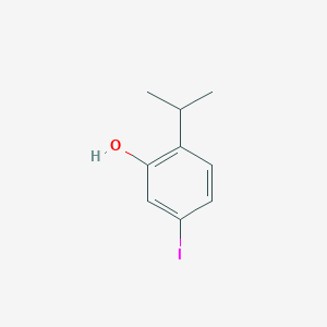 molecular formula C9H11IO B15197957 5-Iodo-2-(propan-2-YL)phenol 