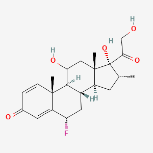 (6S,8S,9S,10R,13S,14S,16R,17R)-6-fluoro-11,17-dihydroxy-17-(2-hydroxyacetyl)-10,13,16-trimethyl-7,8,9,11,12,14,15,16-octahydro-6H-cyclopenta[a]phenanthren-3-one