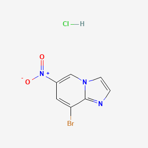 molecular formula C7H5BrClN3O2 B1519799 8-溴-6-硝基咪唑并[1,2-a]吡啶盐酸盐 CAS No. 957120-43-3