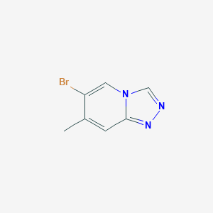 molecular formula C7H6BrN3 B15197999 6-Bromo-7-methyl-[1,2,4]triazolo[4,3-a]pyridine 