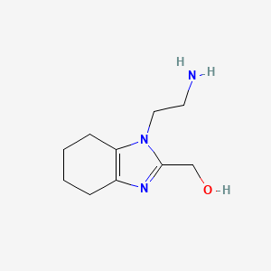 molecular formula C10H17N3O B15198019 (1-(2-Aminoethyl)-4,5,6,7-tetrahydro-1H-benzo[d]imidazol-2-yl)methanol 