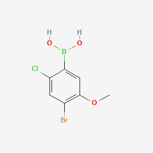 molecular formula C7H7BBrClO3 B1519805 4-Brom-2-chlor-5-methoxyphenylboronsäure CAS No. 850567-94-1