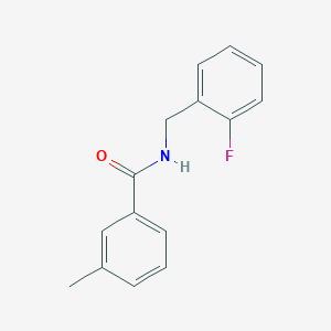 molecular formula C15H14FNO B15198063 N-(2-Fluorobenzyl)-3-methylbenzamide CAS No. 712301-17-2