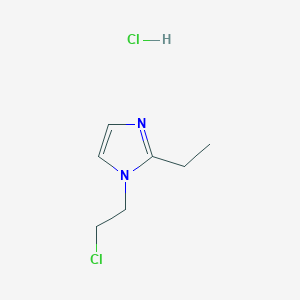 molecular formula C7H12Cl2N2 B1519807 1-(2-chloroethyl)-2-ethyl-1H-imidazole hydrochloride CAS No. 1158269-27-2