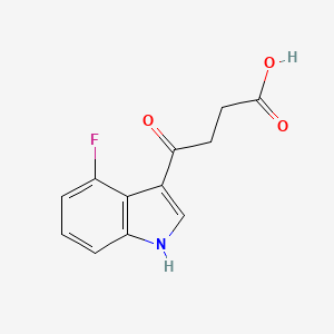 molecular formula C12H10FNO3 B15198112 4-(4-Fluoro-1H-indol-3-yl)-4-oxobutanoic acid 