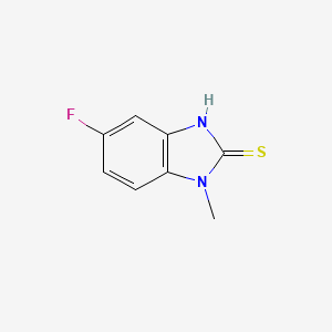 molecular formula C8H7FN2S B15198118 5-Fluoro-1-methyl-1H-benzo[d]imidazole-2(3H)-thione 