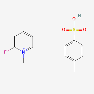 molecular formula C13H15FNO3S+ B15198149 2-Fluoro-1-methylpyridin-1-ium;4-methylbenzenesulfonic acid 