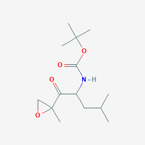 molecular formula C14H25NO4 B15198171 (S)-2-(Boc-amino)-4-methyl-1-[(R)-2-methyloxiran-2-yl]-1-pentanone 