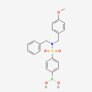 molecular formula C21H22BNO5S B1519818 4-(N-Benzyl-N-(4-methoxybenzyl)sulfamoyl)phenylboronic acid CAS No. 913835-95-7