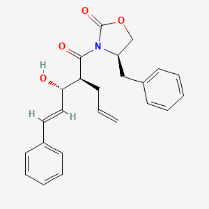 (R)-3-((2S,3S,E)-2-allyl-3-hydroxy-5-phenylpent-4-enoyl)-4-benzyloxazolidin-2-one