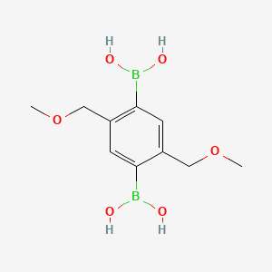 molecular formula C10H16B2O6 B1519821 2,5-双(甲氧基甲基)-1,4-苯二硼酸 CAS No. 957121-03-8