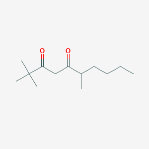 molecular formula C13H24O2 B15198255 2,2,6-Trimethyl-3,5-decanedione CAS No. 1217863-44-9