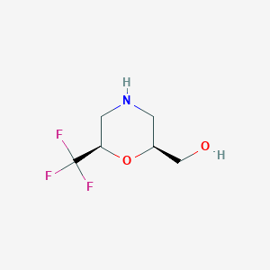 molecular formula C6H10F3NO2 B15198287 ((2S,6R)-6-(Trifluoromethyl)morpholin-2-yl)methanol 