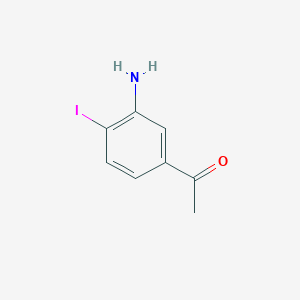 molecular formula C8H8INO B15198292 1-(3-Amino-4-iodophenyl)ethanone 