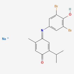 4-(3,5-Dibromo-4-hydroxyphenyl)imino-5-methyl-2-propan-2-yl-1-cyclohexa-2,5-dienone; sodium