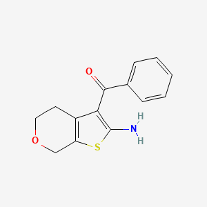 molecular formula C14H13NO2S B1519832 (2-Amino-5,7-dihydro-4H-thieno[2,3-c]pyran-3-yl)(phenyl)methanone CAS No. 893387-73-0