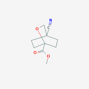 molecular formula C10H13NO3 B15198356 Methyl 4-cyano-2-oxabicyclo[2.2.2]octane-1-carboxylate 