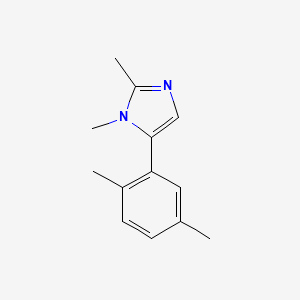 molecular formula C13H16N2 B15198365 5-(2,5-Dimethylphenyl)-1,2-dimethyl-1H-imidazole 