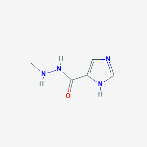 molecular formula C5H8N4O B15198376 N'-Methyl-1H-imidazole-5-carbohydrazide 