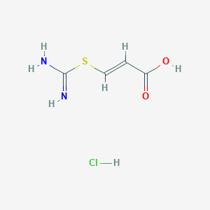 molecular formula C4H7ClN2O2S B15198412 3-(Carbamimidoylthio)acrylic acid hydrochloride CAS No. 78594-85-1