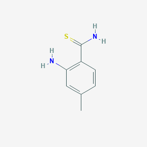 molecular formula C8H10N2S B15198437 2-Amino-4-methylbenzothioamide 