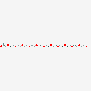 molecular formula C25H50O13 B15198445 2,5,8,11,14,17,20,23,26,29,32,35-Dodecaoxaheptatriacontan-37-al 