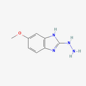 molecular formula C8H10N4O B15198459 2-Hydrazinyl-5-methoxy-1H-benzo[d]imidazole 