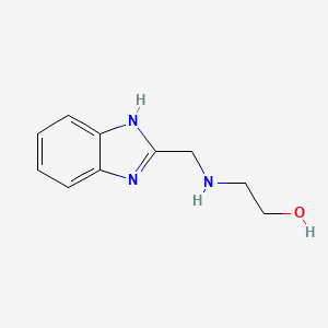 molecular formula C10H13N3O B15198499 2-(((1H-benzo[d]imidazol-2-yl)methyl)amino)ethanol 