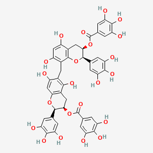 8-((5,7-Dihydroxy-2-(3,4,5-trihydroxyphenyl)-3-(3,4,5-trihydroxyphenylcarbonyloxy)chroman-6-yl)methyl)-5,7-dihydroxy-2-(3,4,5-trihydroxyphenyl)chroman-3-yl 3,4,5-trihydroxybenzoate