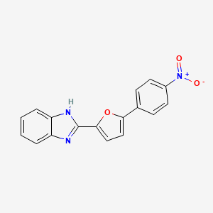 molecular formula C17H11N3O3 B15198527 2-(5-(4-Nitrophenyl)furan-2-yl)-1H-benzo[d]imidazole 