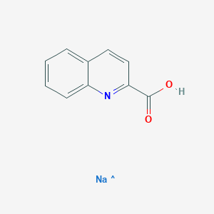 molecular formula C10H7NNaO2 B15198536 2-Quinolinecarboxylic acid; sodium 