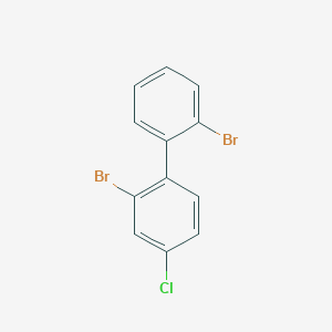 molecular formula C12H7Br2Cl B15198558 2,2'-Dibromo-4-chloro-1,1'-biphenyl 