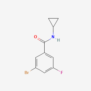 molecular formula C10H9BrFNO B1519859 3-溴-N-环丙基-5-氟苯甲酰胺 CAS No. 1147712-88-6