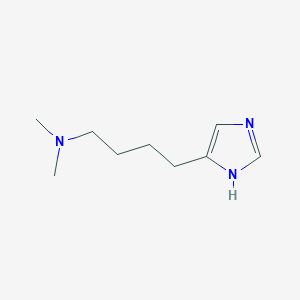 molecular formula C9H17N3 B15198592 4-(1H-Imidazol-4-yl)-N,N-dimethylbutan-1-amine 