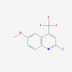 molecular formula C11H7ClF3NO B15198593 2-Chloro-6-methoxy-4-(trifluoromethyl)quinoline 